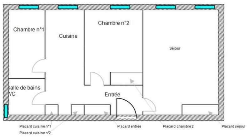 Appartement - 53 m² - 3 pièces