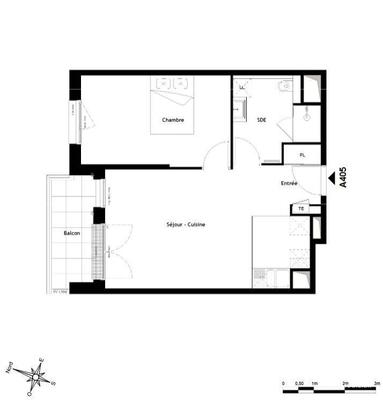 Appartement - 47 m² - 2 pièces