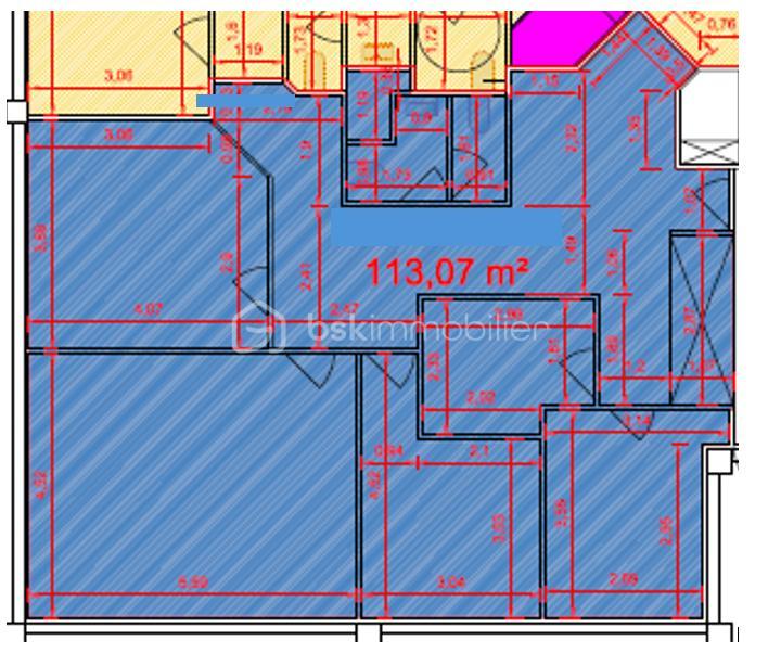 Bureau - 113 m² - 5 pièces