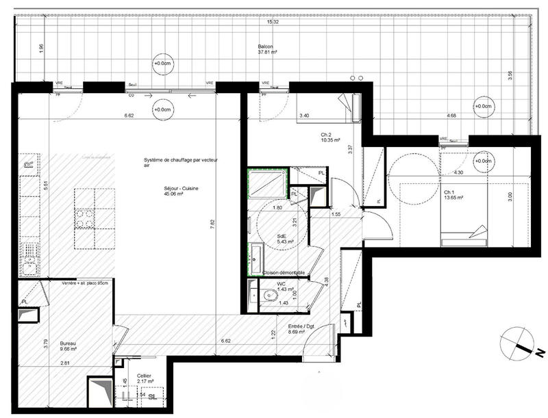 Appartement - 96 m² - 4 pièces