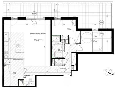 Appartement - 96 m² - 4 pièces