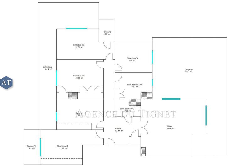 Appartement - 110 m² - 5 pièces