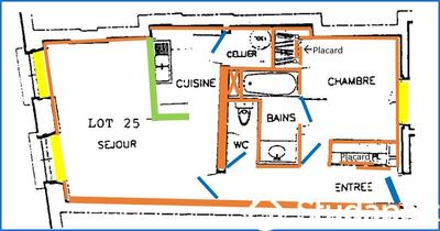 Appartement - 44 m² - 2 pièces