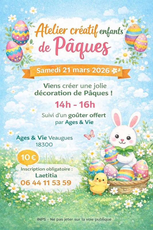 Atelier créatif enfants de Pâques