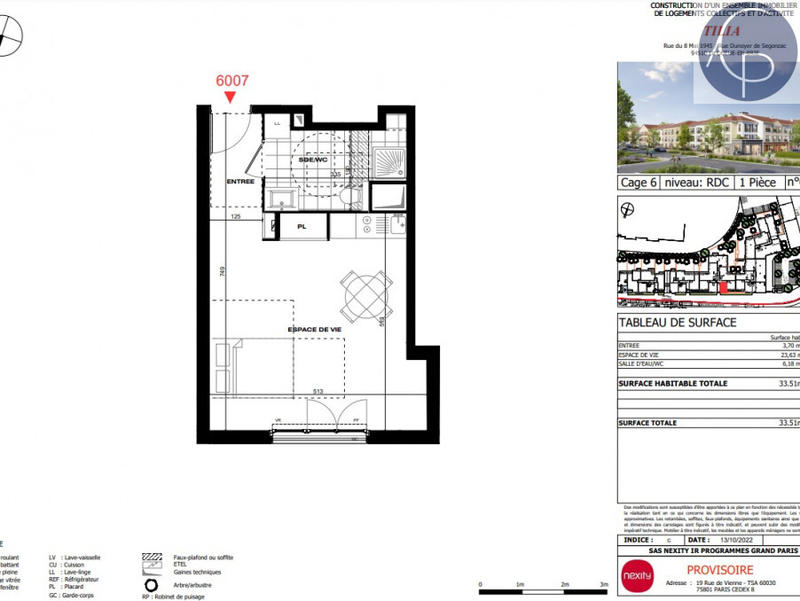 Appartement - 34 m² - 1 pièce