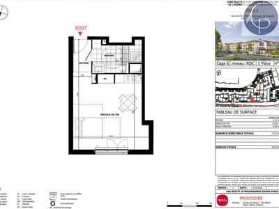 Appartement - 34 m² - 1 pièce