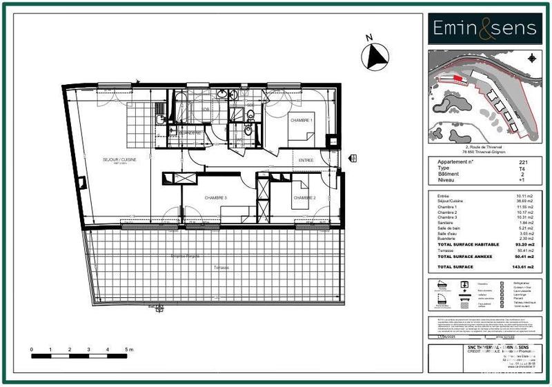 Appartement - 93 m² - 4 pièces