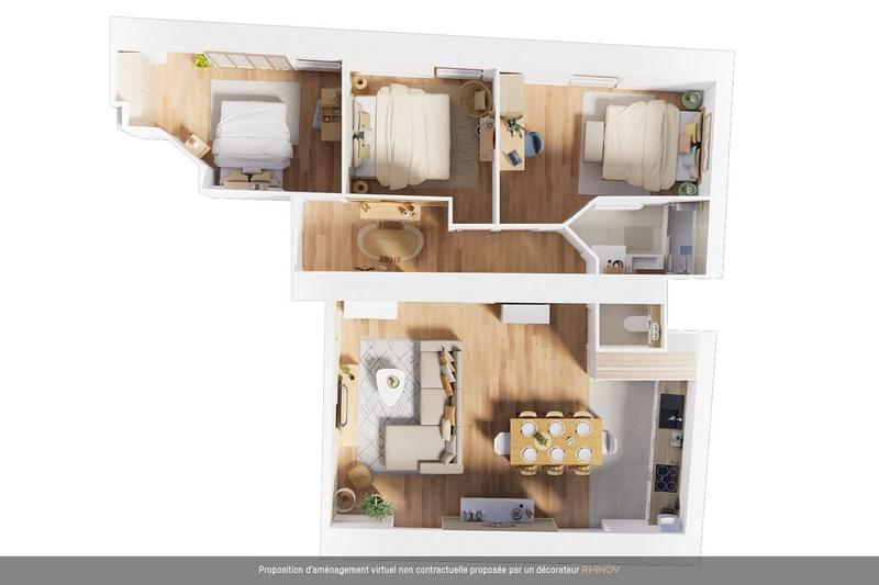 Appartement - 80 m² - 4 pièces