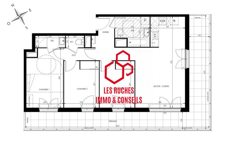 Appartement - 73 m² - 4 pièces