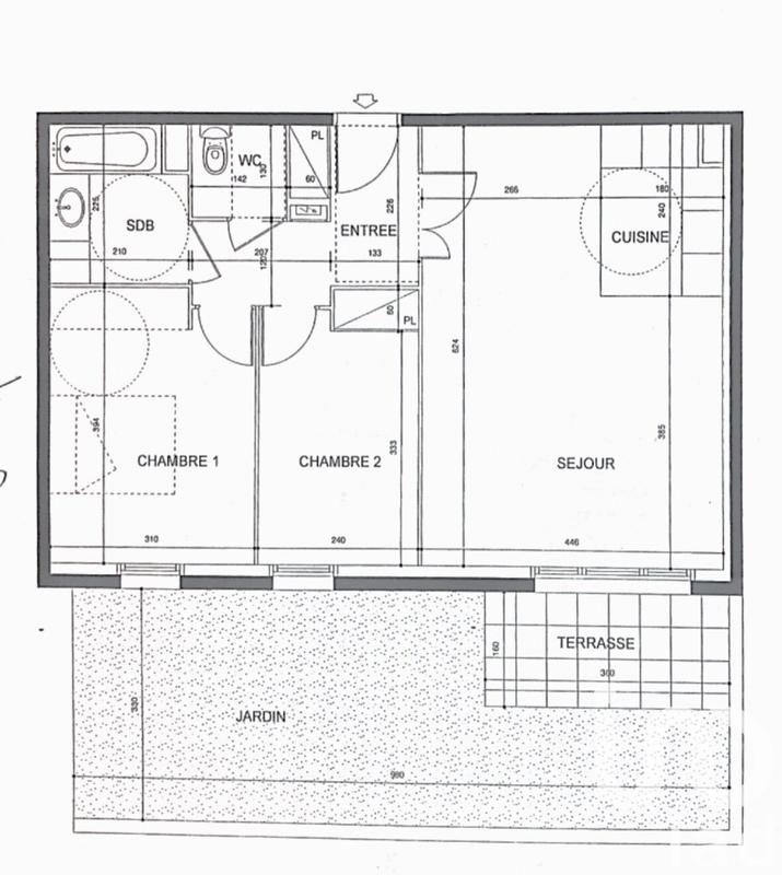 Appartement - 60 m² - 3 pièces