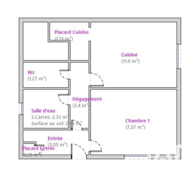 Appartement - 28 m² - 2 pièces