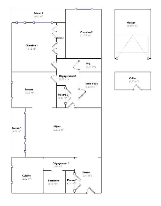 Appartement - 88 m² - 4 pièces