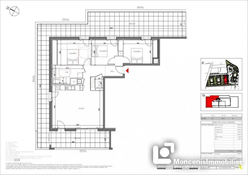 Appartement - 87 m² - 4 pièces