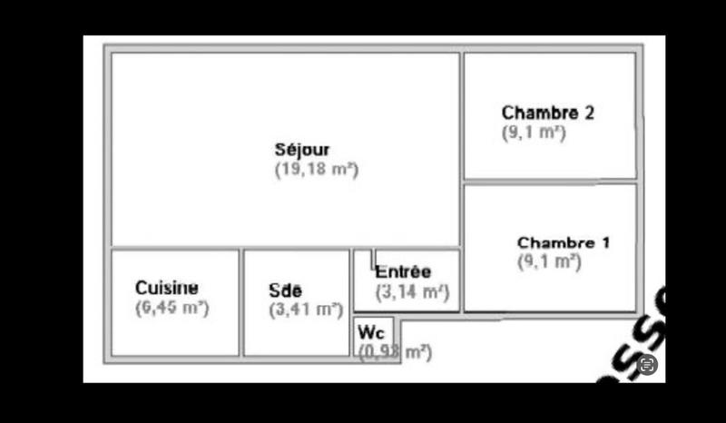 Appartement - 51 m² - 3 pièces