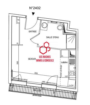 Appartement - 25 m² - 1 pièce
