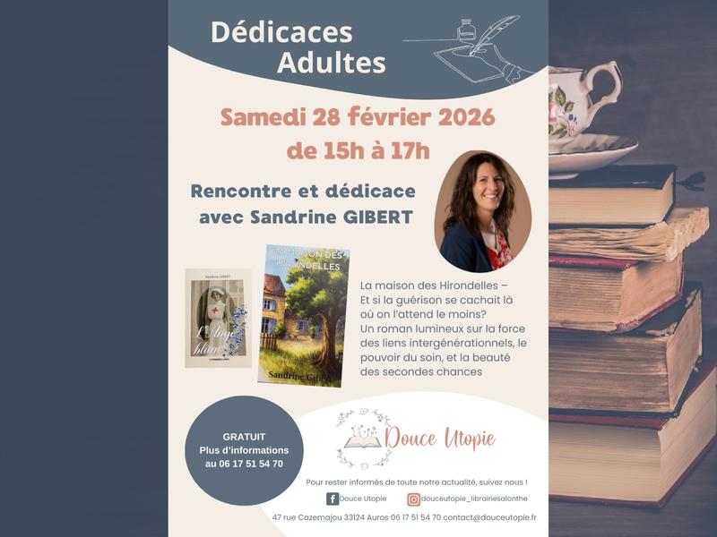 Rencontre et dédicaces avec Sandrine Gibert