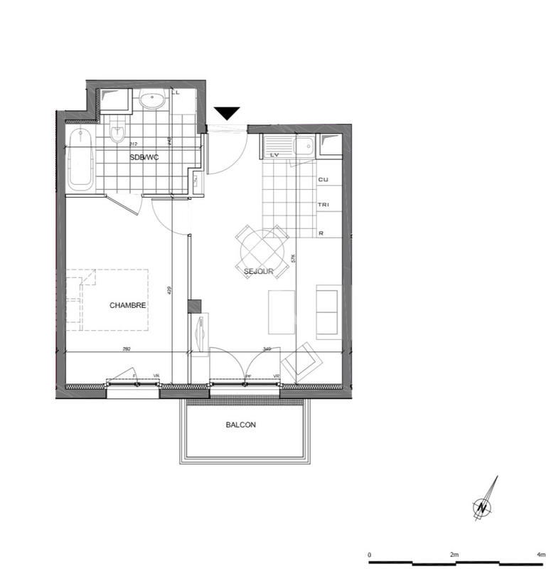 Appartement - 38 m² - 2 pièces