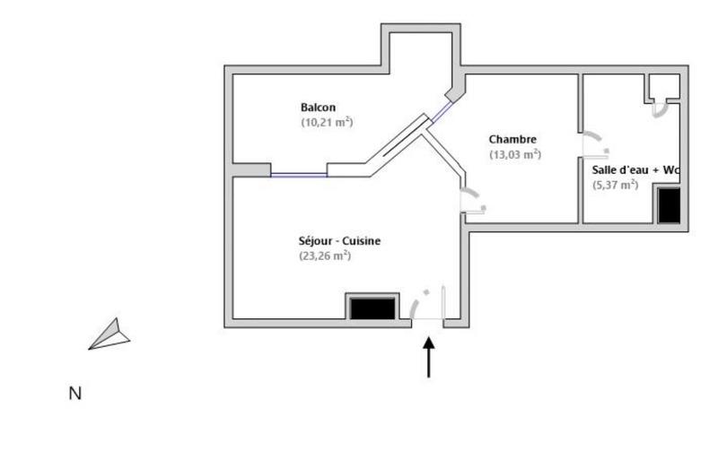 Appartement - 42 m² - 2 pièces