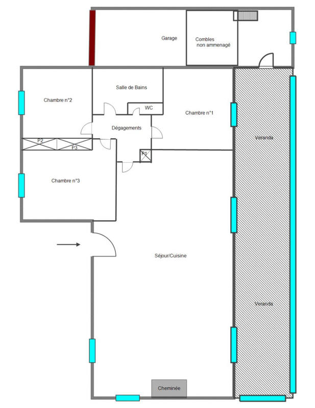 Maison - 92 m² - 4 pièces