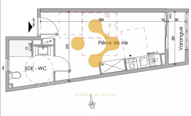 Appartement - 25 m² - 1 pièce