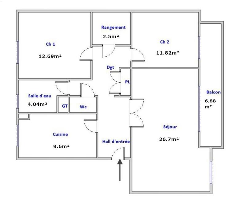 Appartement - 78 m² - 4 pièces
