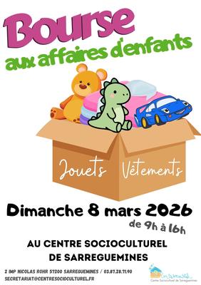 Bourse aux affaires d'enfants (vêtement et jouets)