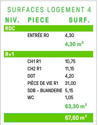 Loft - 67 m² - 3 pièces