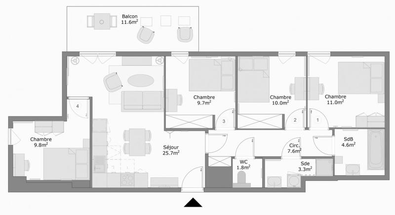Appartement - 85 m²
