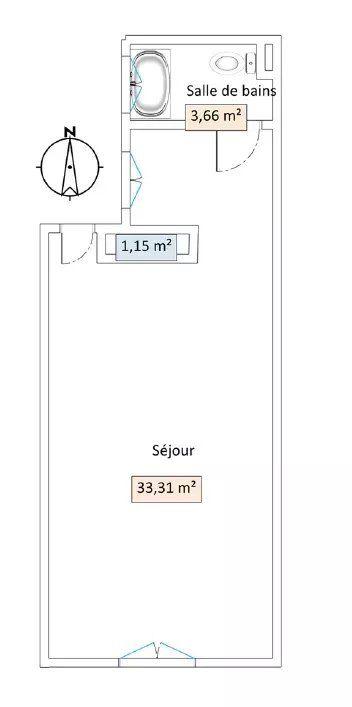 Appartement - 60 m² - 3 pièces