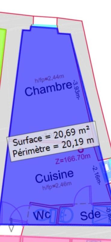 Appartement - 20 m² - 2 pièces