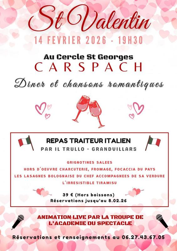 Repas animé de la St Valentin