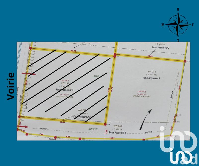 Terrain - 499 m²