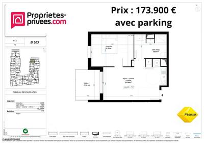 Appartement - 40 m² - 2 pièces