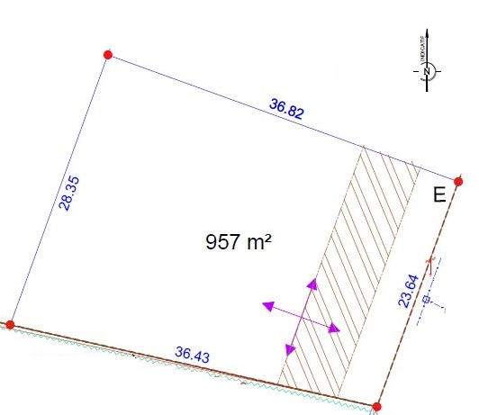 Terrain - 957 m²