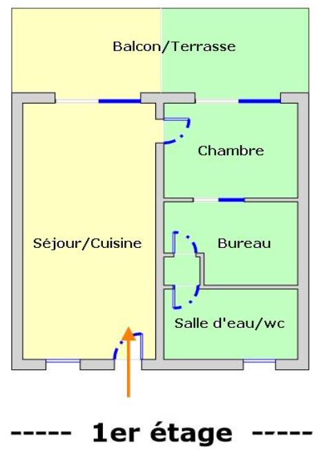 Appartement - 46 m² - 3 pièces