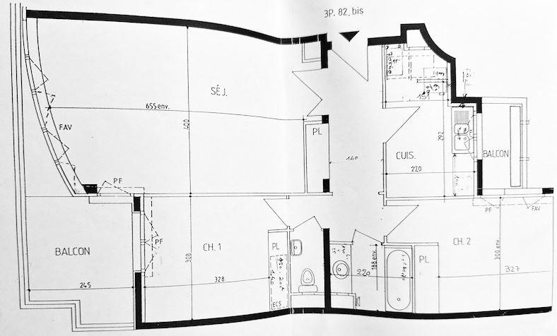 Appartement - 79 m² - 3 pièces