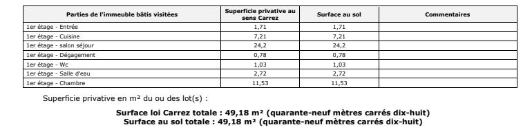 Appartement - 49 m² - 3 pièces