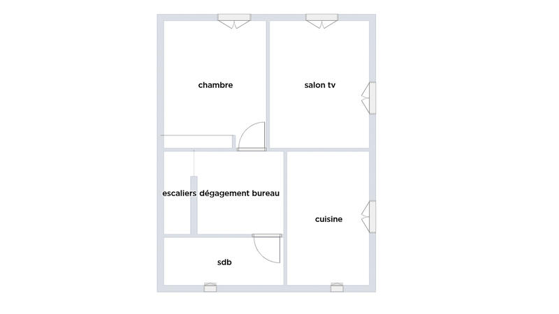 Appartement - 45 m² - 2 pièces