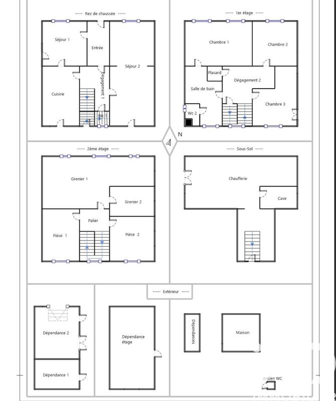 Maison de ville - 136 m² - 7 pièces