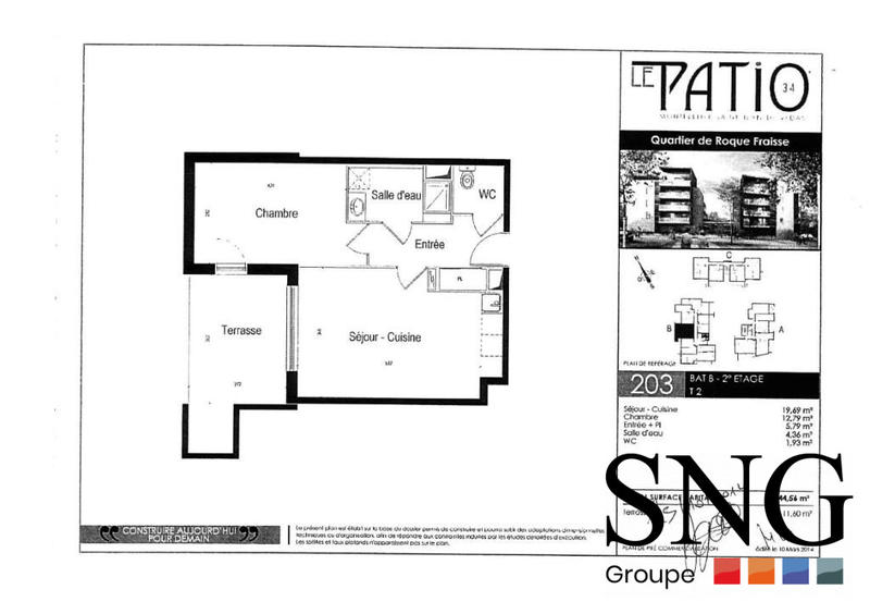 Appartement - 44 m² - 2 pièces