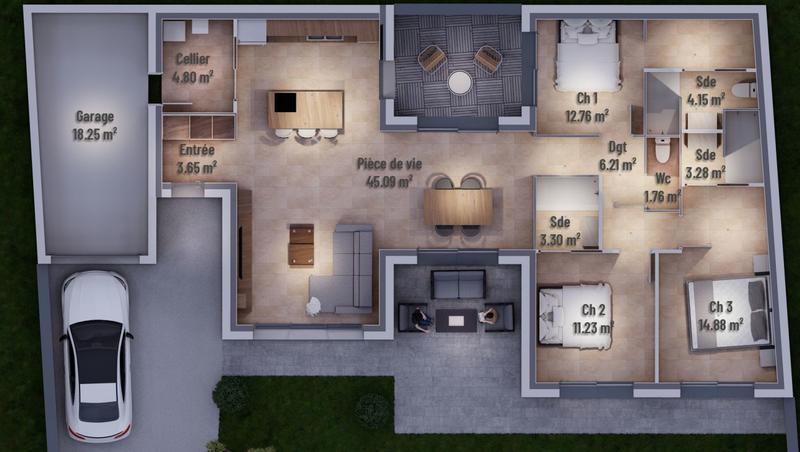 Maison - 114 m² - 4 pièces