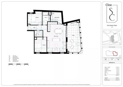 Appartement - 82 m² - 3 pièces