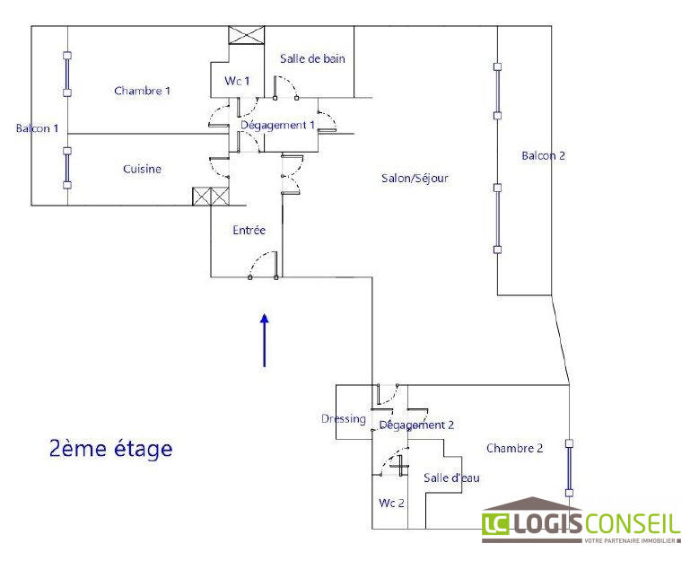 Appartement - 102 m² - 5 pièces