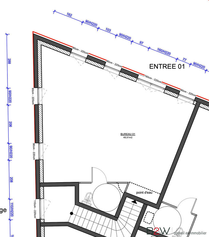 Local commercial - 48 m² - 2 pièces