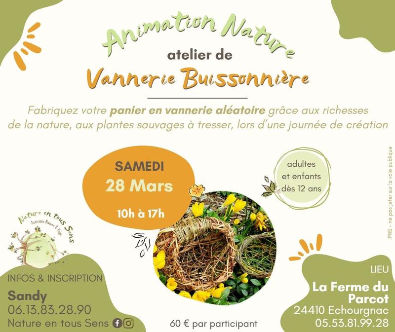 Atelier de vannerie buissonnière