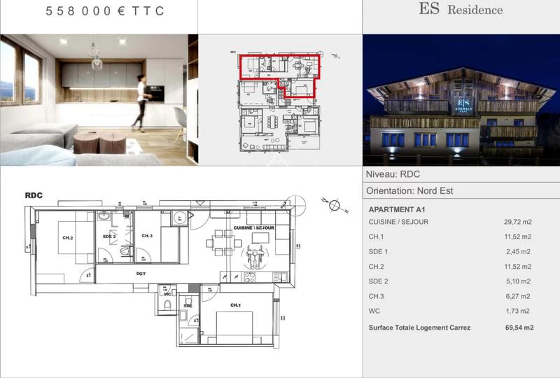 Appartement - 69 m² - 4 pièces