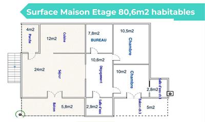 Maison - 126 m² - 8 pièces