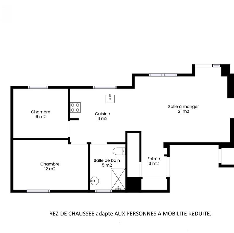 Appartement - 60 m² - 3 pièces