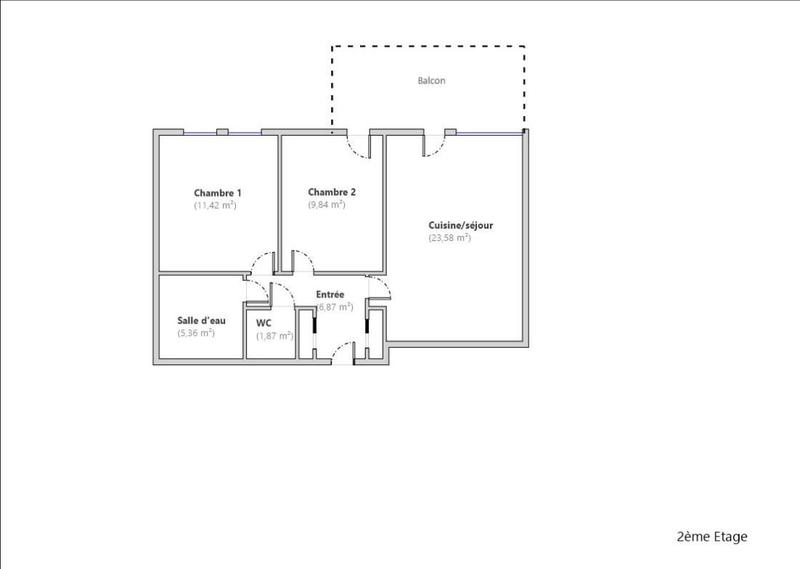 Appartement - 59 m² - 3 pièces
