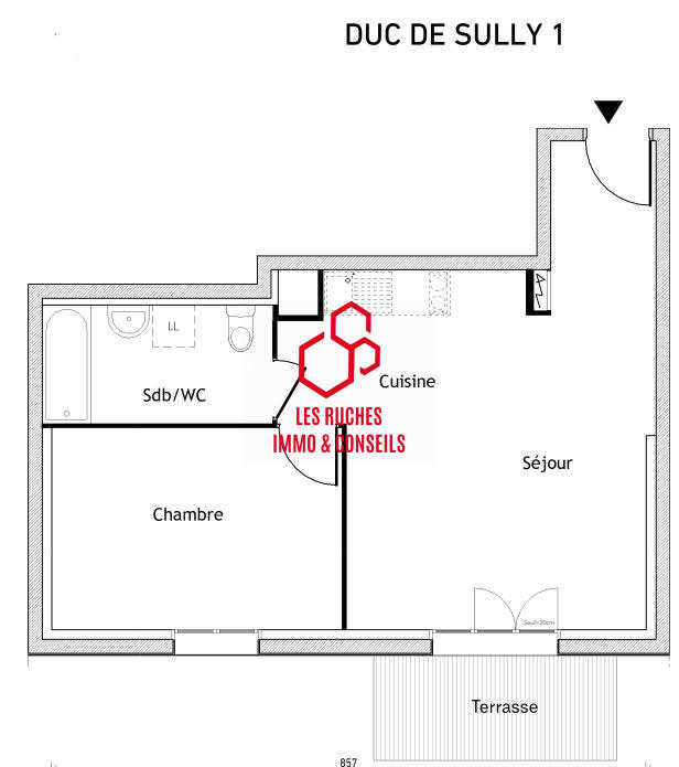 Appartement - 45 m² - 2 pièces